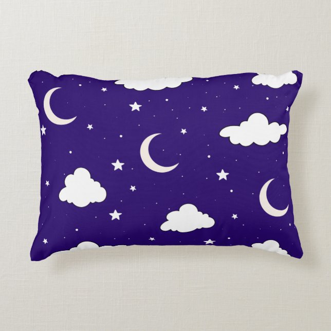 Maan en sterren Sky Night Accent Pillow Kussen (Voorkant)