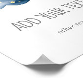 Maan en sterren voegen Jouw tekst teken toe Poster (Hoek)