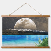 maan en strand hangend wandkleed (Voorkant)