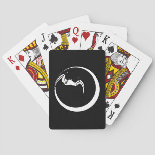 Maan en vleermuis pokerkaarten