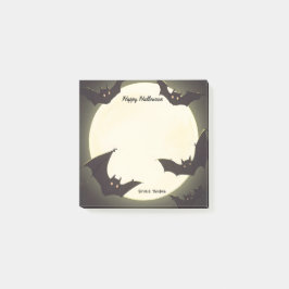 Maan en vleermuizen blij Halloween Post-it® Notes