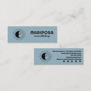 Maan en Zon Elegante Esthetische Schoonheidssalon Mini Visitekaartje