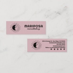Maan en Zon Elegante Esthetische Schoonheidssalon  Mini Visitekaartje