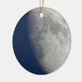 Maan en zonsondergang met dubbelziende kerst keramisch ornament (Links)