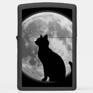 Maan en zwarte kat