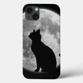 Maan en zwarte kat Case-Mate iPhone case (Achterkant)