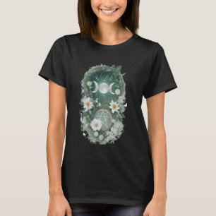 Maan Fasen Astrologie Mooie Mystieke Bloemen Gr T-shirt