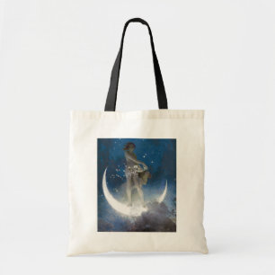 Maan Godin verspreidt 's nachts sterren Tote Bag