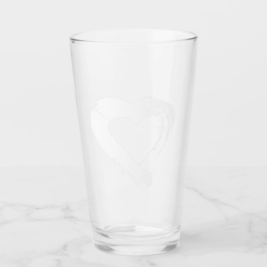 Maan Hart Glas Tumbler (Voorkant)