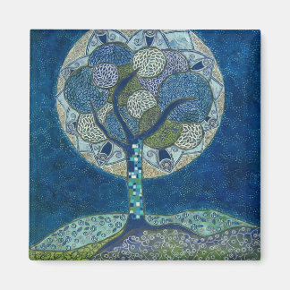 Maan in bloei (schilderij) magneet