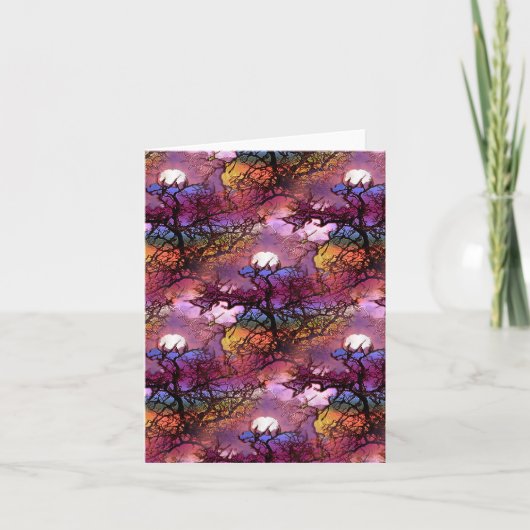 Maan in de bomen.... kaart (Voorkant)