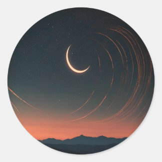 Maan in de lucht Magische sticker