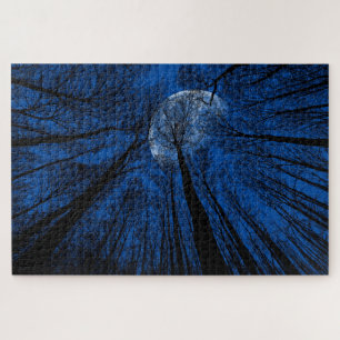 Maan in de Night Sky Legpuzzel