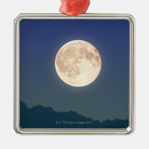 Maan in de Night Sky Metalen Ornament
