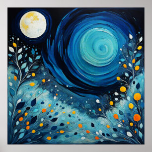 Maan in de tuin 804 poster