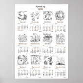 Maan Jaarkalender 2014 Poster (Voorkant)