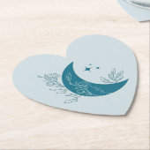 Maan Kartonnen Onderzetters (Gekanteld)