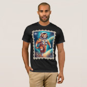 Maan kat astronaut T T-shirt (Voorkant volledig)