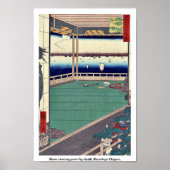 Maan kijkpunt van Andō, Hiroshige Ukiyo-e. Poster (Voorkant)