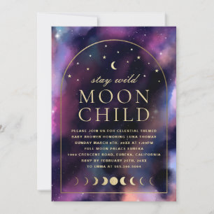 Maan Kind Hemels Baby Shower Uitnodiging