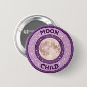 Maan Kind Ronde Button 5,7 Cm (Voorkant /achterkant)