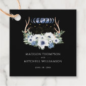 Maan Kristallen Bloemen Boho Metafysische Bruiloft Bedankjes Labels (Voorkant)