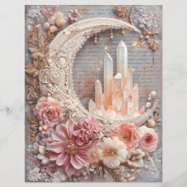 Maan Kristallen Junk Journal Scrapbook Papier