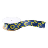 Maan met sterren ontwerp blauw lint (Spoel)