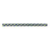 Maan met sterren ontwerp blauw lint (Voorkant)
