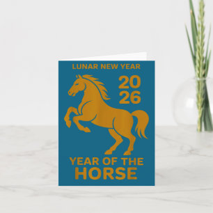 Maan Nieuwjaar 2026 Paard Zodiac Familie Wer Srit Kaart