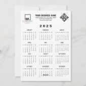 Maan Nieuwjaar van de Slang QR-code Witte Kalender Feestdagenkaart (Achterkant)