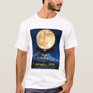 Maan op 1 januari 2026 t-shirt