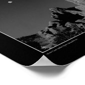 Maan over bogen spits monochroom poster (Hoek)