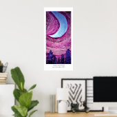 maan over bomen poster (Thuiskantoor)