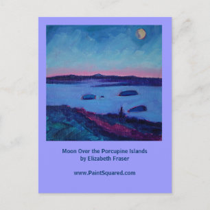 Maan over de Porcupine Eilanden ・ Maine Briefkaart