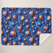 Maan planeten galaxy sherpa deken (Voorkant (horizontaal))
