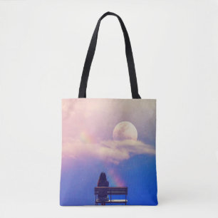 Maan Regenboog: Pastel Sky Beauty. Draagtas