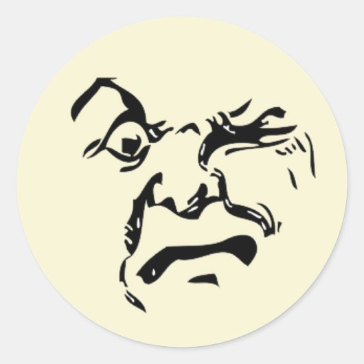 maan ronde sticker (Voorkant)