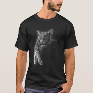 Maan Ruimte Slapende Baby Kat T-shirt