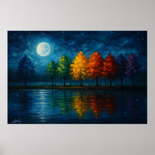 Maan Spectrum Landschap Poster