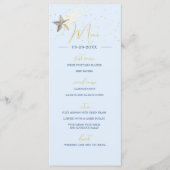 Maan Sterren Hemelse Nacht Elegant Bruiloft Menu (Voorkant)