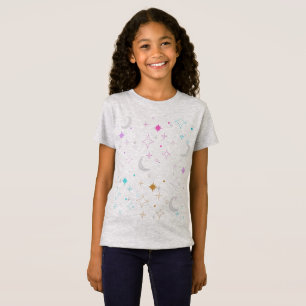 Maan & Sterren Minimalistische Lavendel T-shirt