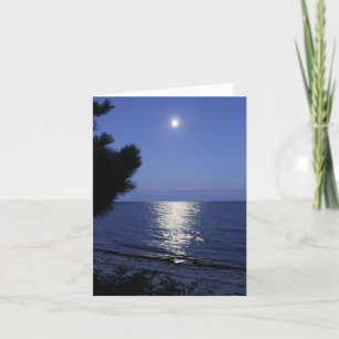 Maan stijgt boven Ocean Note Kaart
