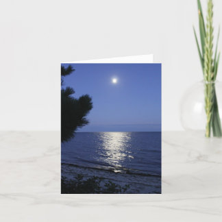 Maan stijgt boven Ocean Note Kaart