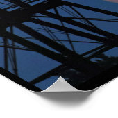 Maan stijgt onder loopbrug poster (Hoek)