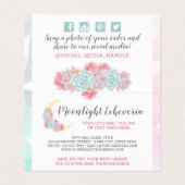 Maan- & Succulenten Pastel Mystieke Boho Dankkaart Kaart (Binnenkant ongevouwen)