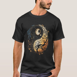 Maan Sun Yin Yang Dag en Nacht 2 T-shirt
