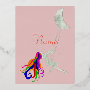 Maan Swingende Roodharige Thunder_Cove Folie Feestdagen Briefkaart