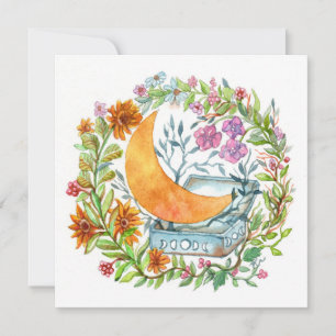 Maan uit de doos feestdagenkaart