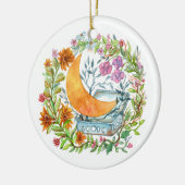 Maan uit de doos keramisch ornament (Links)